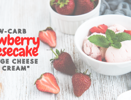 Low Carb Strawberry Cheesecake “Ice Cream”